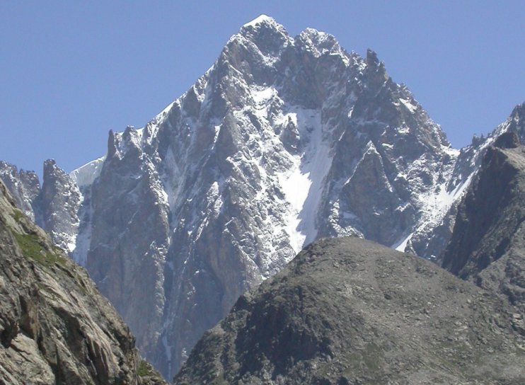 East Face of Barre des Ecrins ( 4102 metres ) in the French Alps