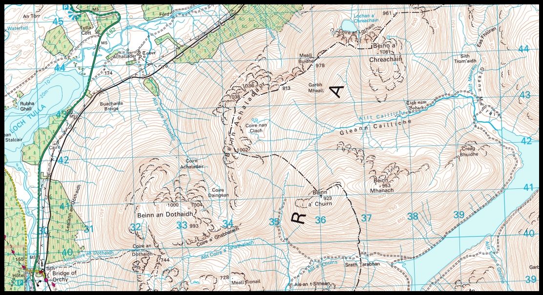 Map for Beinn Achaladair