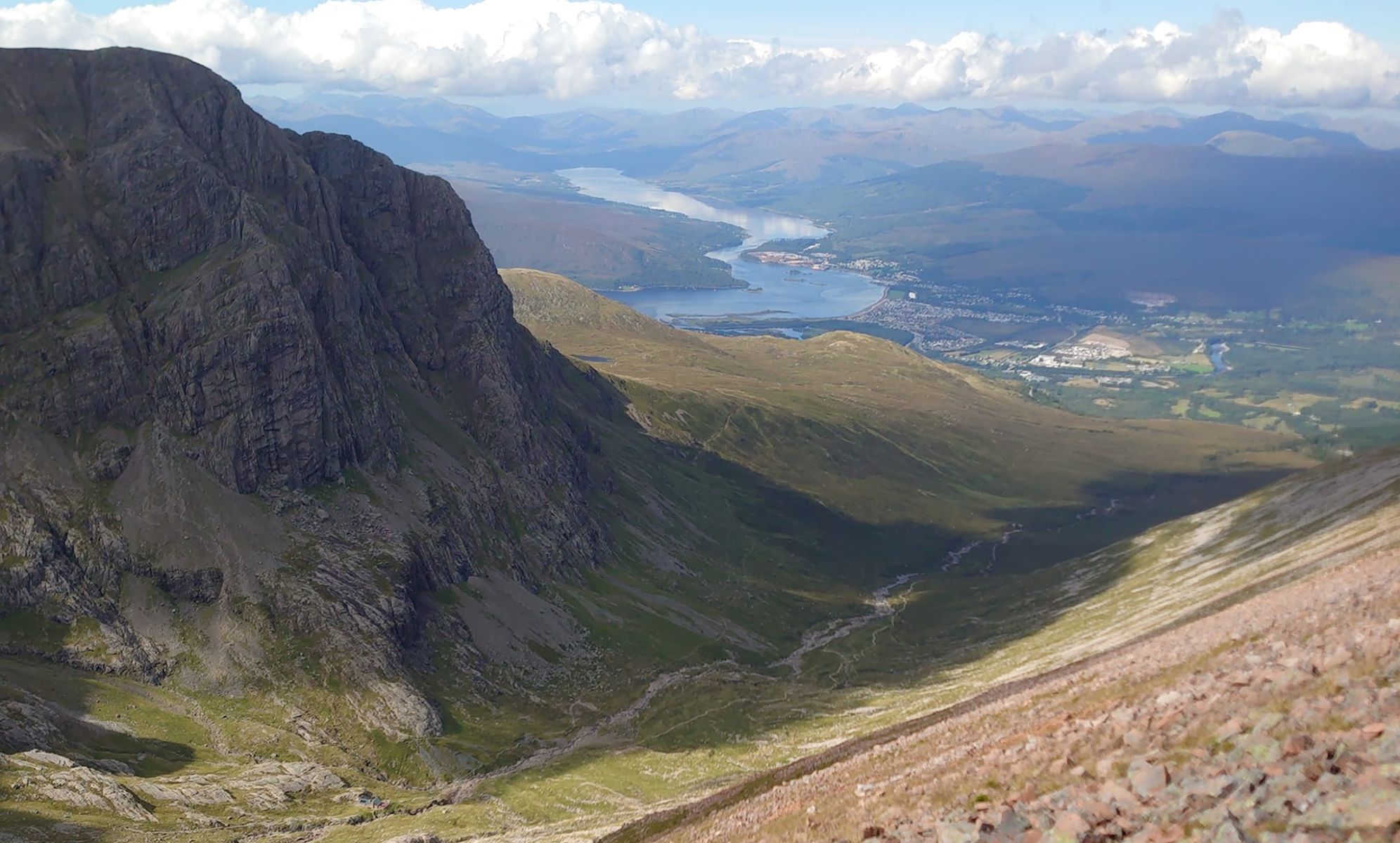Ben Nevis above Allt a Mhuilinn
