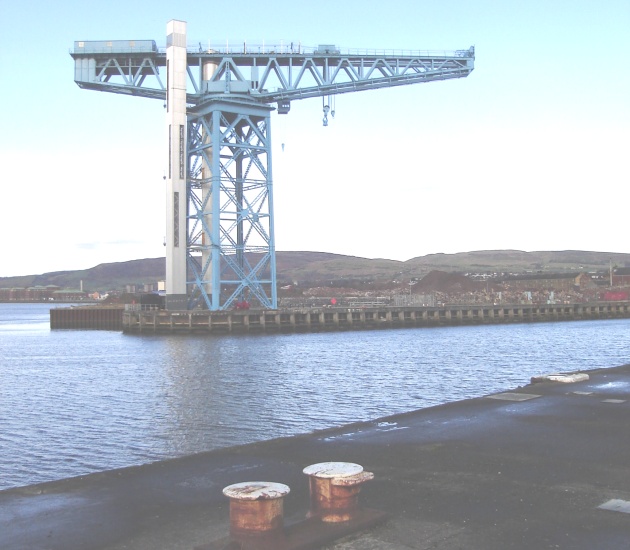 "Titan" Shipyard Crane on River Clyde at Clydebank