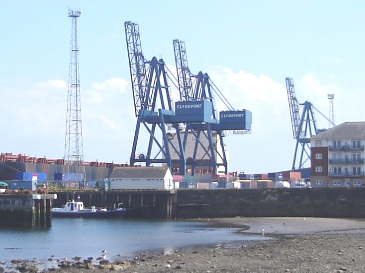Container Cranes at Ocean Terminal at Greenock