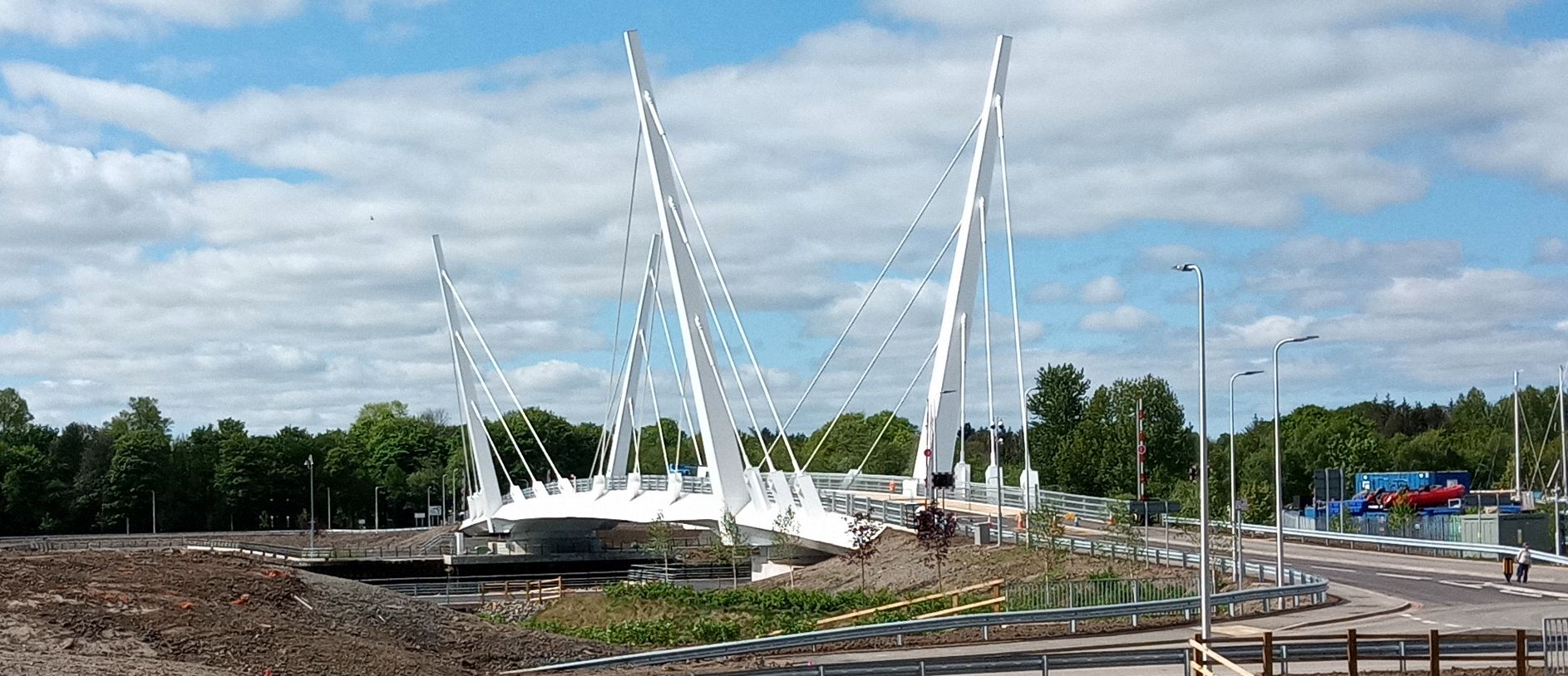 Road Bridge across River Clyde from Clydebank to Renfrew